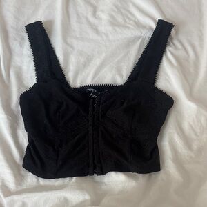 Elegant Black Lace Women's Top